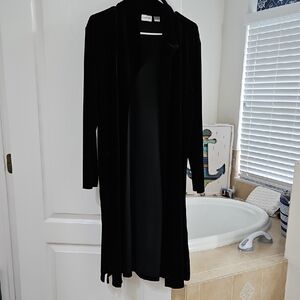 Chico's Elegant Black Open Coat No Buttons